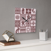 Native Americans Ethnic Symbols Brown Pattern