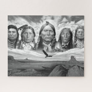 Native Americans Famous Indian Chiefs Horizontal Jigsaw Puzzle