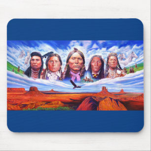 Native Americans Indian Chiefs Customisable Mouse Mat
