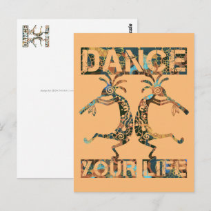 Native Americans Kokopelli - Dance Your Life 1 Postcard