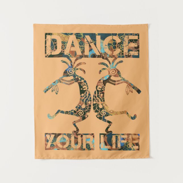Native Americans Kokopelli - Dance Your Life 1 Tapestry (Front)