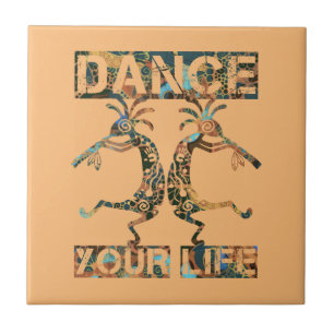 Native Americans Kokopelli - Dance Your Life 1 Tile