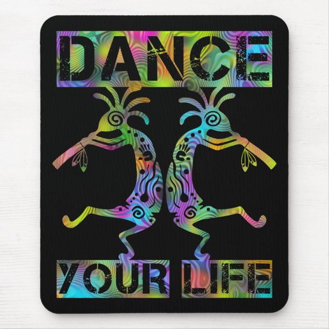 Native Americans Kokopelli - Dance Your Life 2 Mouse Mat (Front)