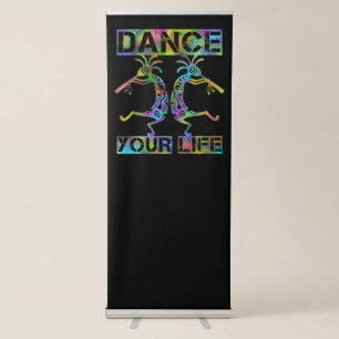 Native Americans Kokopelli - Dance Your Life 2 Retractable Banner