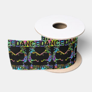 Native Americans Kokopelli - Dance Your Life 2 Satin Ribbon