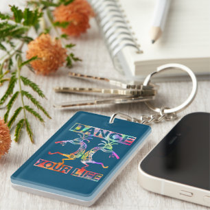 Native Americans Kokopelli - Dance Your Life 3 Key Ring