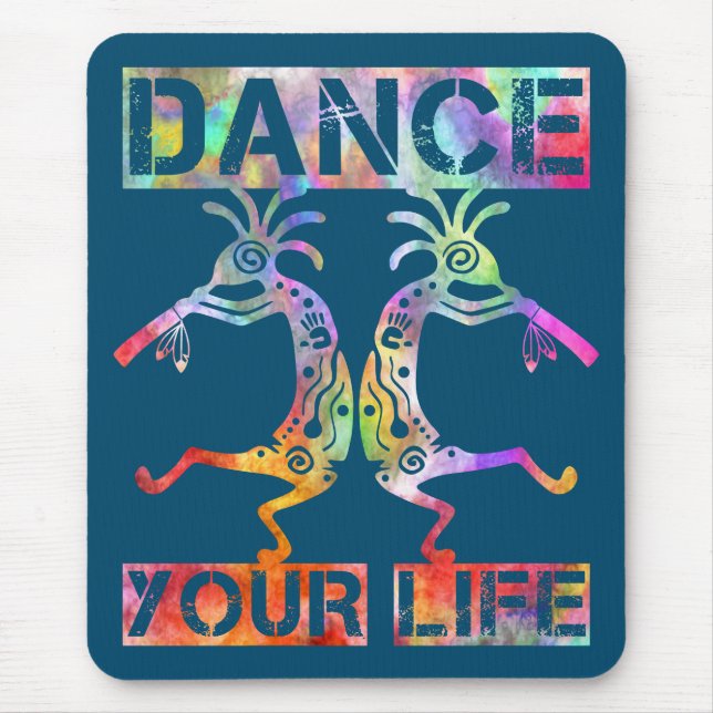 Native Americans Kokopelli - Dance Your Life 3 Mouse Mat (Front)