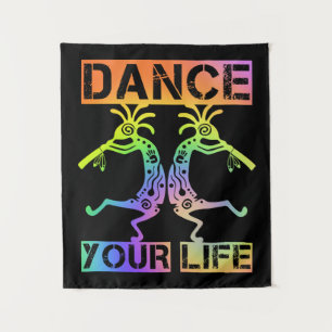 Native Americans Kokopelli - Dance Your Life 4 Tapestry