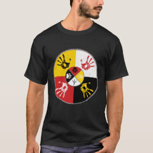 Native Americans Medicine Wheel MMIW Hand T-Shirt