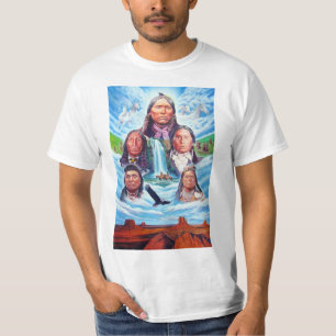 Native Americans Painting Template Mens Modern T-Shirt