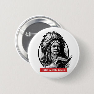 Native Americans Read Banned Books 6 Cm Round Badge