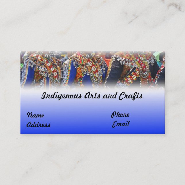 Native and Indigenous Arts and Crafts Business Card (Front)