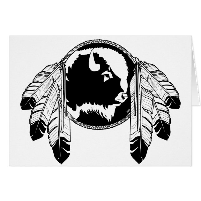 Native Art Card First Nations Wildlife Art Card (Front Horizontal)