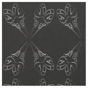Native Art Fabric Eagle Totem Pole Tribal Fabric