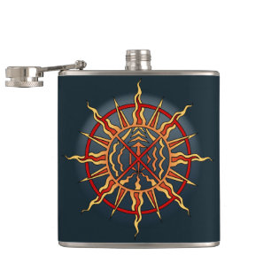 Native Art Flask Spiritual Native Art Flasks Gifts
