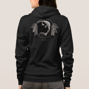Native Art Hoodie Women's Metis Wildlife Jacket