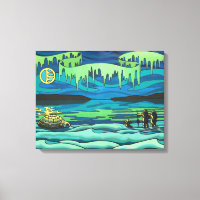 Native Art Painting Print Inuit Love Canvas Prints