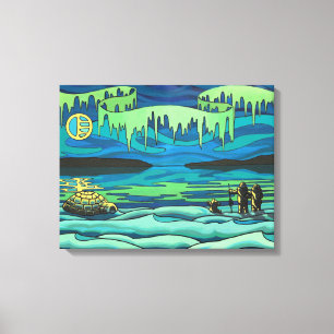 Native Art Painting Print Inuit Love Canvas Prints