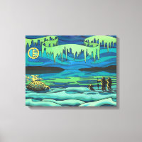Native Art Painting Print Inuit Love Canvas Prints