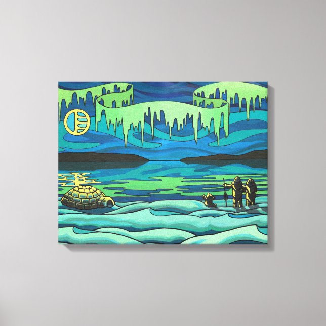 Native Art Painting Print Inuit Love Canvas Prints (Front)