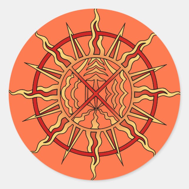 Native Art Stickers First Nations Life Gifts (Front)