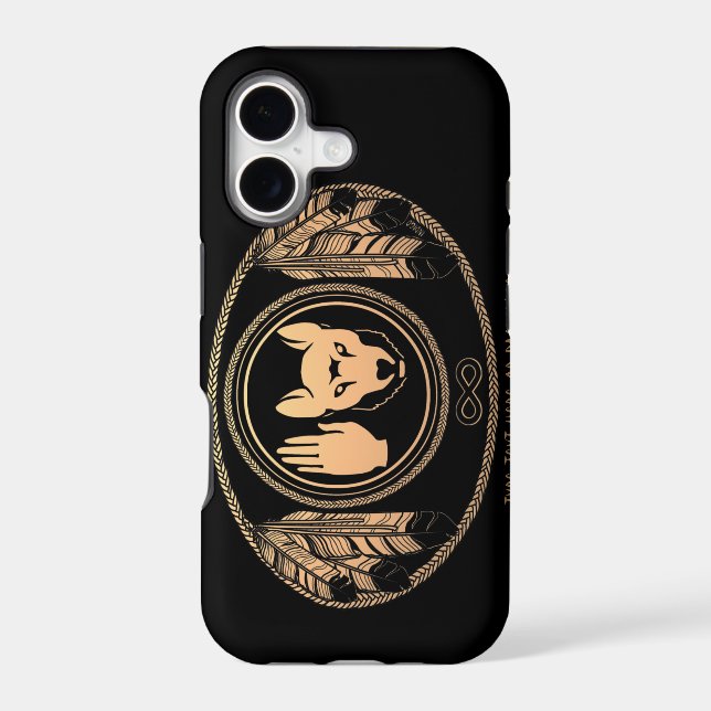 Native Art Wolf Flag iPhone 5 Case Rebellion Case (Back)