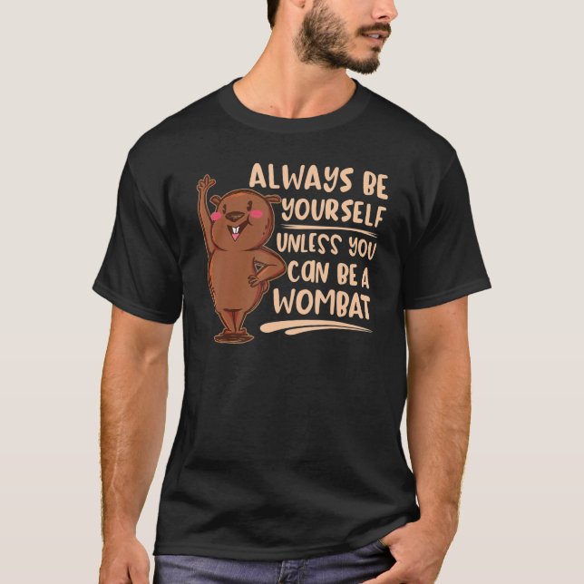 Native Australian Animal   Cute Wombat T-Shirt (Front)