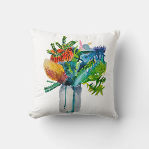 Native Australian Flowers watercolour Cushion