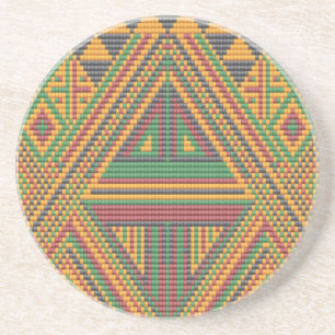 Native Beadwork Sandstone Coaster