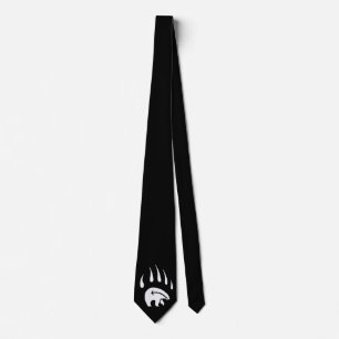 Native Bear Art Ties Tribal Bear Claw Necktie