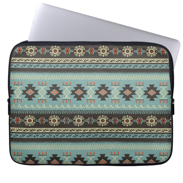 Native Blanket Pattern Laptop Sleeve (Front)