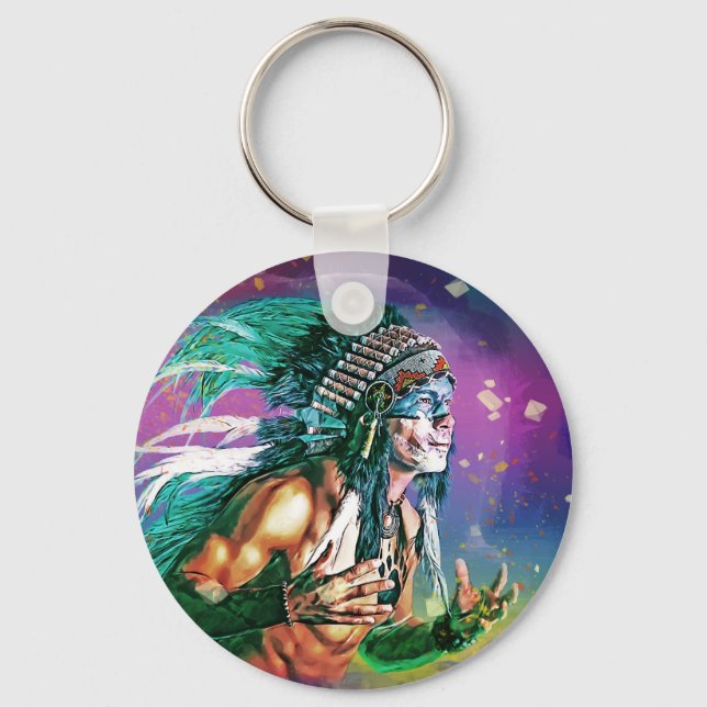 Native Chief Key Ring (Front)