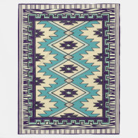 Native Chieftain Pattern Fleece Blanket