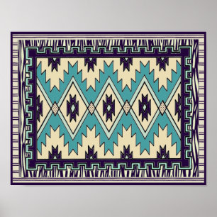 Native Chieftain Pattern Poster Print