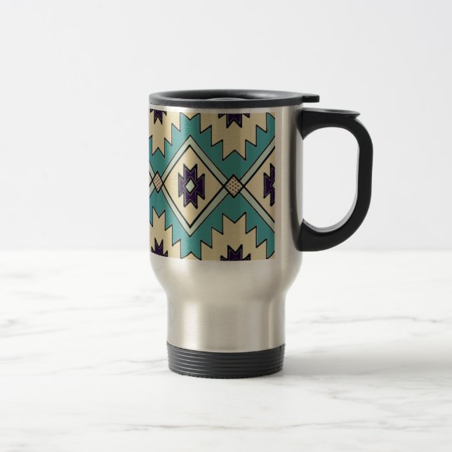 Native Chieftain Pattern Travel Mug (Right)