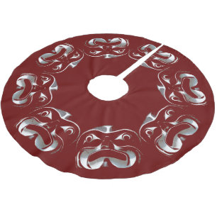 Native Christmas Tree Skirt Tribal Haida Decor