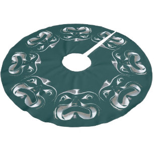 Native Christmas Tree Skirt Tribal Haida Decor