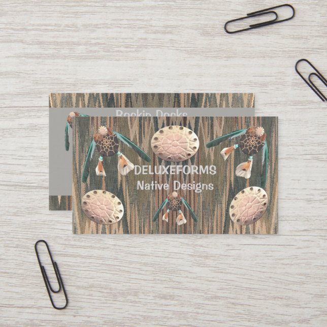 Native Cod Grey Dollar Business Card (Front/Back In Situ)