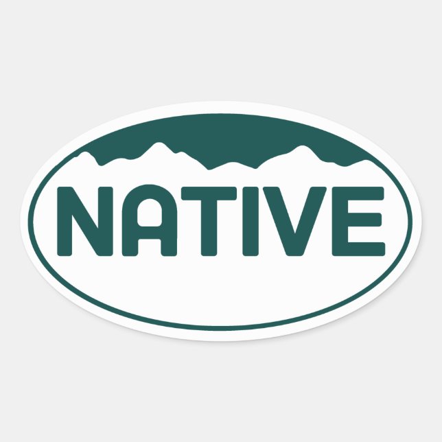Native Colorado Oval Sticker (Front)