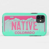 Native Colorado pink teal license plate iphone 5 Case-Mate iPhone Case (Back (Horizontal))