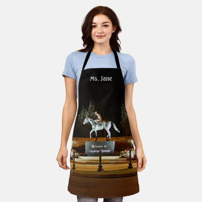 Native Dancer Horse Statue Saratoga Apron (Worn)