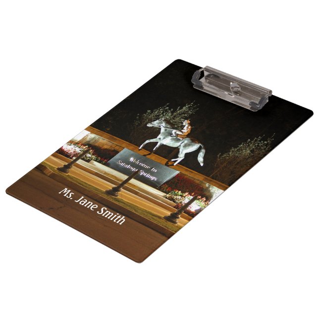 Native Dancer Horse Statue Saratoga Clipboard (Angled)