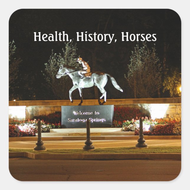 Native Dancer Horse Statue Saratoga Sticker (Front)