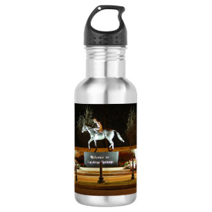 Native Dancer Horse Statue Saratoga Water Bottle