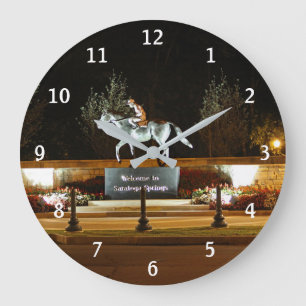 Native Dancer Statue Saratoga Wall Clock Number