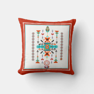 Native design throw pillow