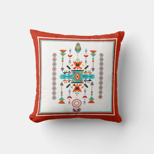 Native design throw pillow (Front)