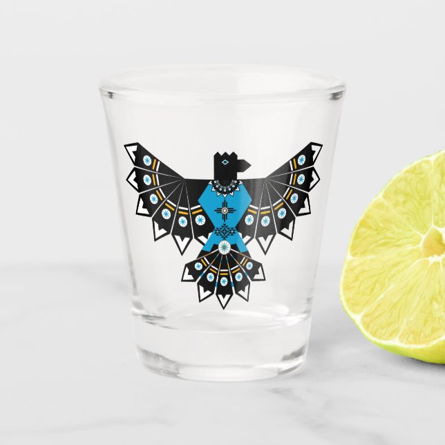 Native Eagle Shot glass (Front)