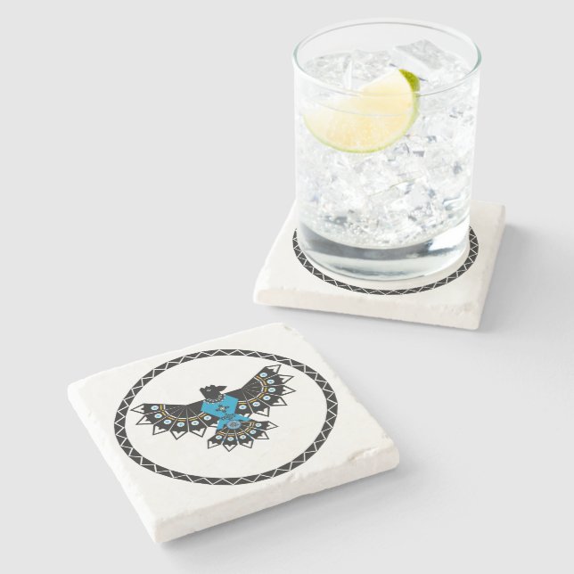 Native Eagle Stone Coaster (Side)