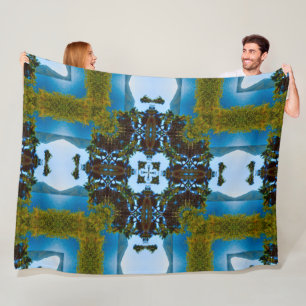 Native Earth, Wind & Water Energy Balance Mandala Fleece Blanket